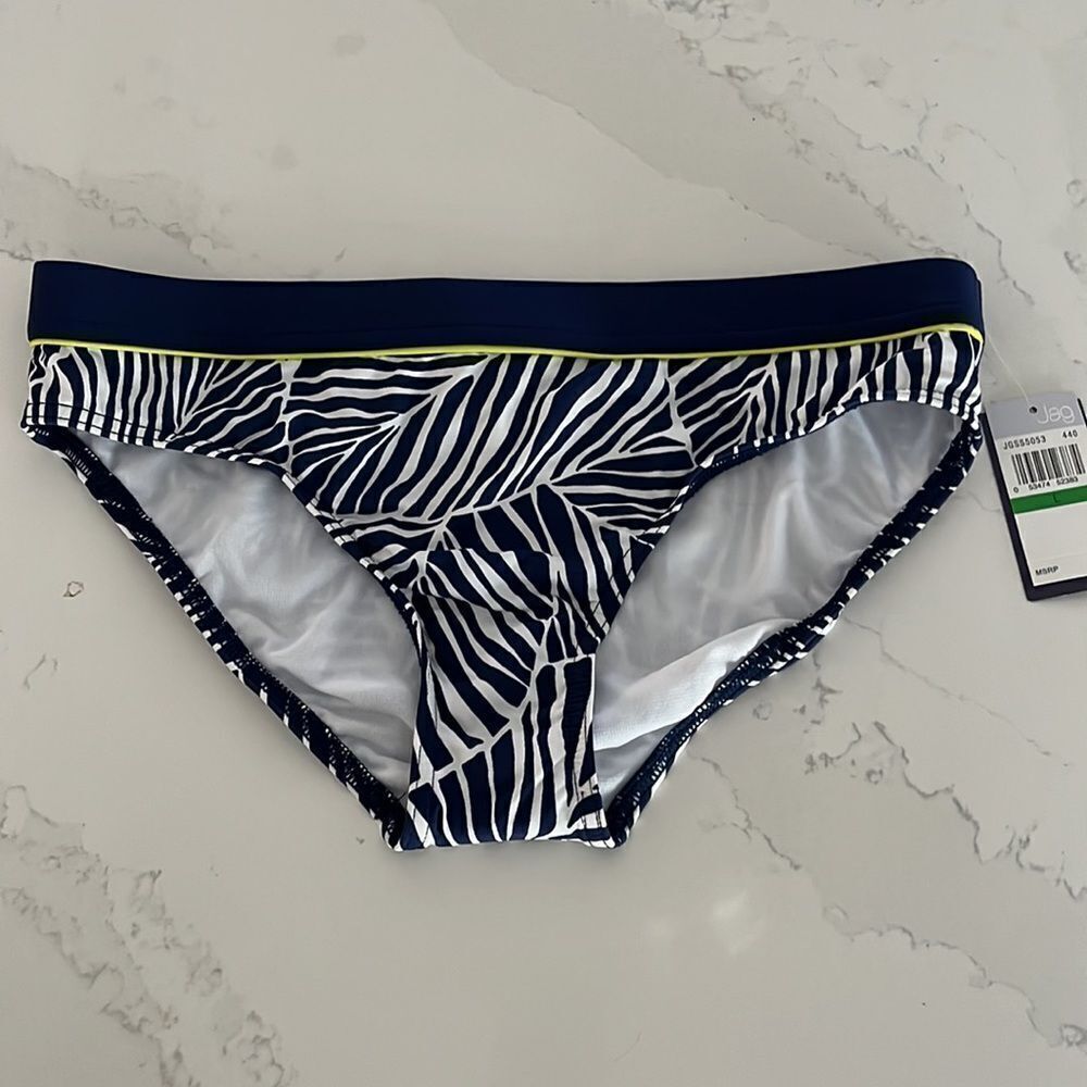 JAG Navy/white bikini bottoms-NWT